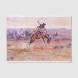 Bucking Bronco (door Charles M. Russell) Tissuepapier