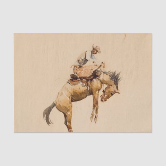 Bucking Bronco door Edward Borein Tissuepapier (Voorkant)