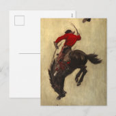 Bucking Bronco door Newell Convers Wyeth Feestdagenkaart (Voorkant / Achterkant)