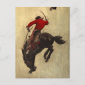 Bucking Bronco door Newell Convers Wyeth Feestdagenkaart (Voorkant)
