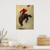 Bucking Bronco door Newell Convers Wyeth Poster (Keuken)