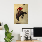 Bucking Bronco door Newell Convers Wyeth Poster (Thuiskantoor)