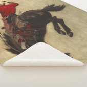 Bucking Bronco door Newell Convers Wyeth Sherpa Deken (3/4)