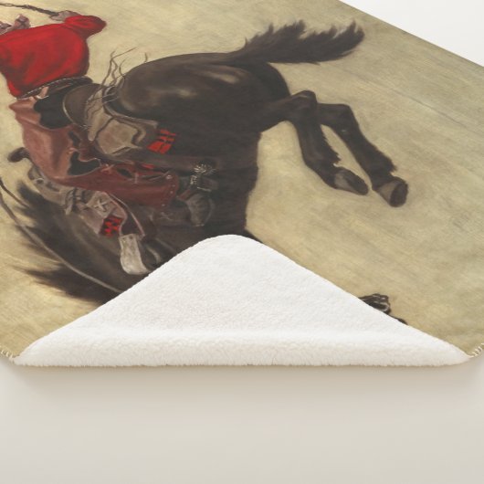 Bucking Bronco door Newell Convers Wyeth Sherpa Deken (3/4)