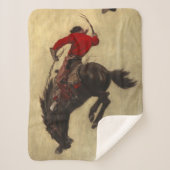 Bucking Bronco door Newell Convers Wyeth Sherpa Deken (Voorkant)