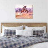 Bucking Bronco (Een wild paard temmen) Canvas Afdruk (Insitu (Slaapkamer))