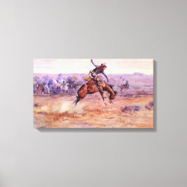 Bucking Bronco (Een wild paard temmen) Canvas Afdruk