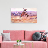 Bucking Bronco (Een wild paard temmen) Canvas Afdruk (Insitu (Woonkamer))