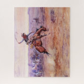 Bucking Bronco (Een wild paard temmen) Legpuzzel (Verticaal)