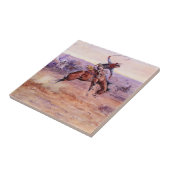 Bucking Bronco (Een wild paard temmen) Tegeltje (Zijkant)