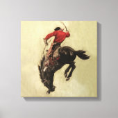 "Bucking Bronco" Hoesje van NC Wyeth Canvas Afdruk (Voorkant)