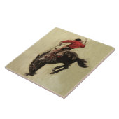 "Bucking Bronco" Hoesje van NC Wyeth Tegeltje (Zijkant)