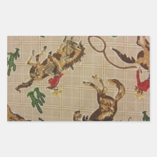 Bucking Bronco Rechthoekige Sticker (Voorkant)