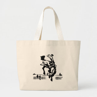 Bucking Bronco Rider Grote Tote Bag