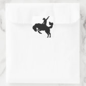 Bucking Bronco Rider Vierkante Sticker (Tas)