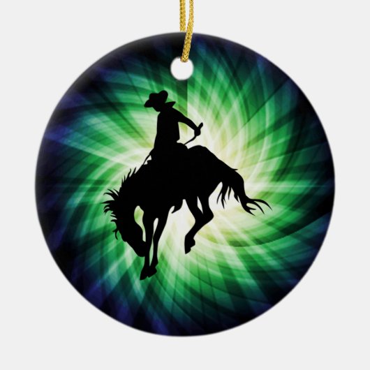 Bucking Bronco; Rodeo; Cool Keramisch Ornament (Voorkant)
