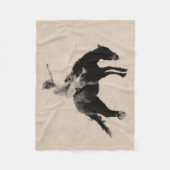 Bucking Bronco Rodeo Cowboy Fleece Deken (Voorkant)