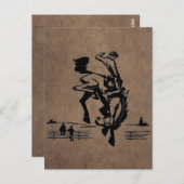 Bucking Bronco Rodeo Leather Briefkaart (Voorkant / Achterkant)