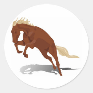 Bucking Bronco Ronde Sticker
