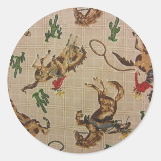 Bucking Bronco Ronde Sticker (Voorkant)