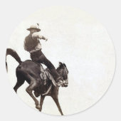 Bucking Bronco Ronde Sticker (Voorkant)