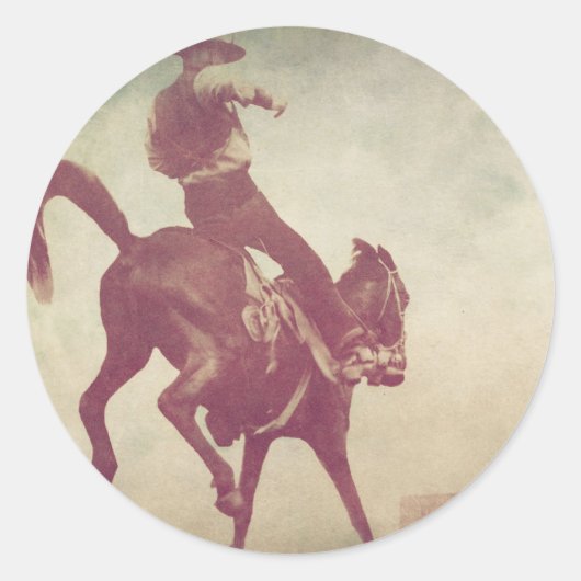 Bucking Bronco Ronde Sticker (Voorkant)