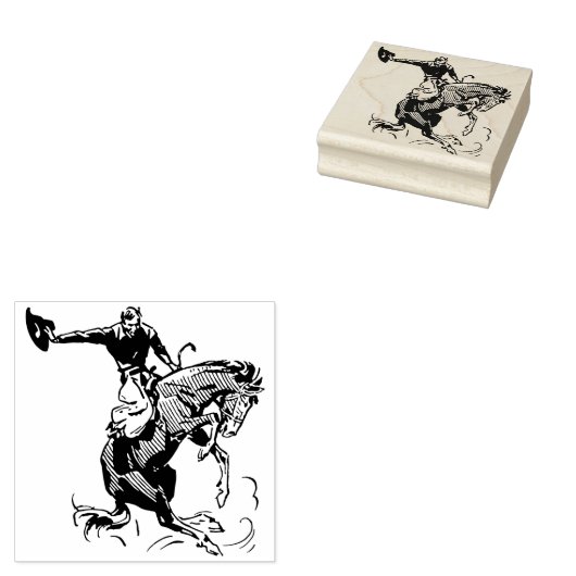 Bucking Bronco Rubber Stamp Rubberstempel (Gestempeld)
