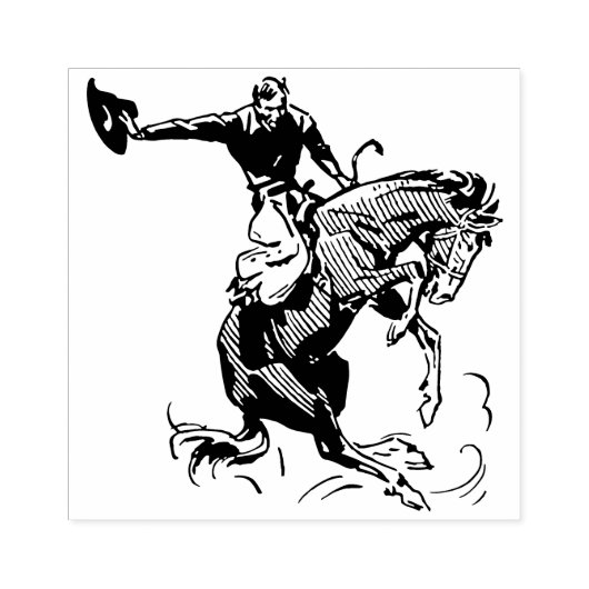 Bucking Bronco Rubber Stamp Rubberstempel (Afrduk)