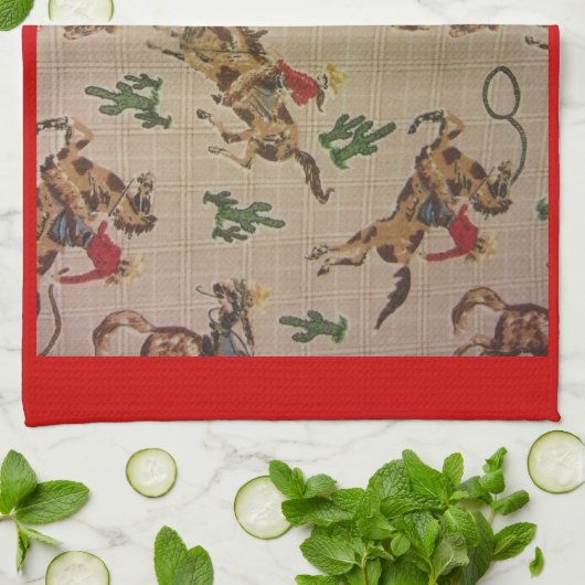 Bucking Bronco Theedoek (Gevouwen)