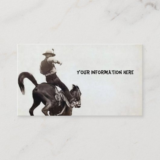Bucking Bronco  Visitekaartjes (Voorkant)