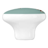 Bucking Bronco Westerne Kunst Keramische Knop (Zijkant)