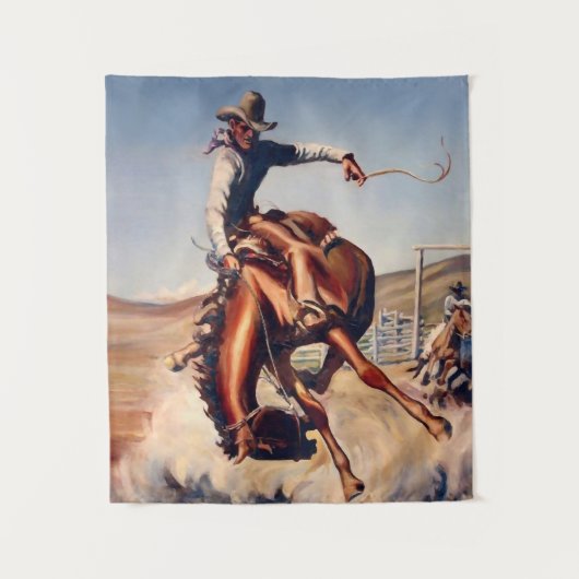 "Bucking Bronco" Westerne kunst van Will James Wandkleed (Voorkant)