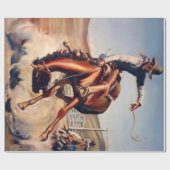 “Bucking Bronco” westernkunst van Will James Cadeaupapier (Vlak)