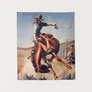 “Bucking Bronco” westernkunst van Will James Wandkleed