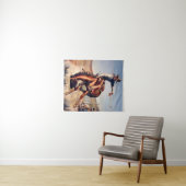 “Bucking Bronco” westernkunst van Will James Wandkleed (In Situ (horizontaal))