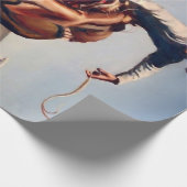 “Bucking Bronco” Westerse kunst van Will James Cadeaupapier (Hoek)