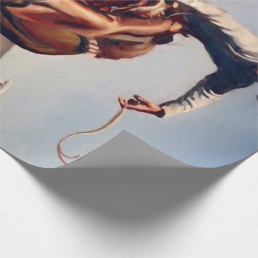 “Bucking Bronco” Westerse kunst van Will James Cadeaupapier (Hoek)