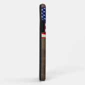 Bucking Bull Rodeo Cowboy, Amerikaanse vlag op kun Case-Mate iPhone Case (Achterkant/rechts)