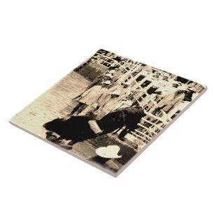 Bucking Bull Rodeo Rider Afbeelding Tegeltje