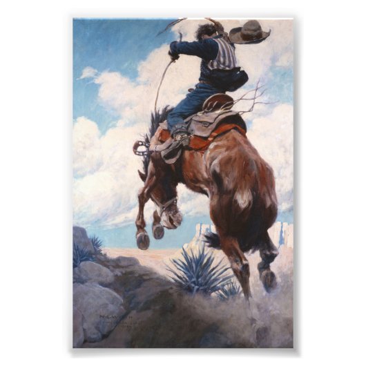 Bucking door Newell Convers Wyeth Foto Afdruk (Voorkant)