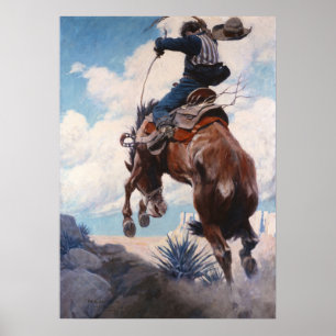 Bucking door Newell Convers Wyeth Poster