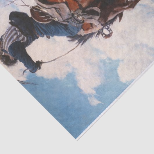 Bucking door Newell Convers Wyeth Tissuepapier (Detail)