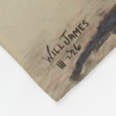 “Bucking Horse” Westerse kunst van Will James Fleece Deken (Hoek)