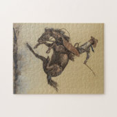 “Bucking Horse” Westerse kunst van Will James Legpuzzel (Horizontaal)