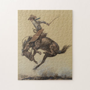 “Bucking Horse” Westerse kunst van Will James Legpuzzel