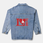 Bucking Paard Liefde Hart Denim Jacket (Achterkant)