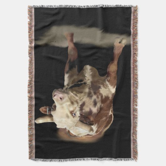 Bucking Rodeo Bull Deken (Voorkant Verticaal)