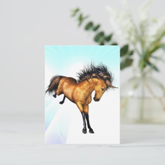 Bucking Unicorn Briefkaart (Staand voorkant)