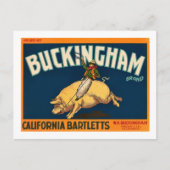 Buckingham Bartlett Apples - krateletiket Briefkaart (Voorkant)