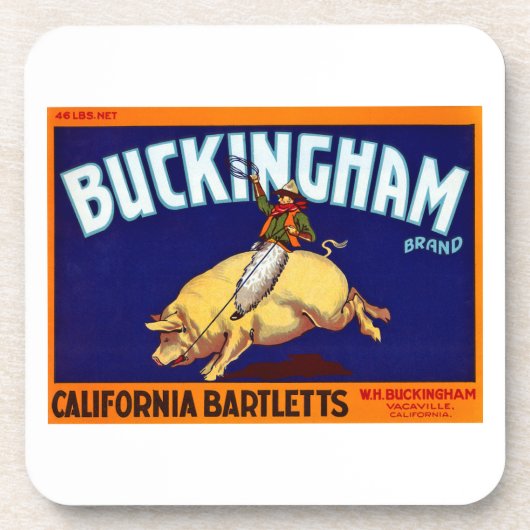 Buckingham Brand California Bartletts Bier Onderzetter (Voorkant)
